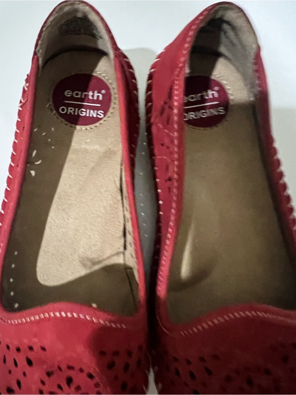 Earth Red Laser-Cut Slip-On Loafers - Picture 6 of 9